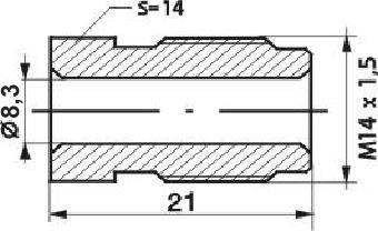 REMNIPPEL M14X1,5X21MM SW14 ø8,3MM (1ST)