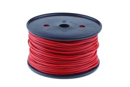 ENKELADERIGE KABEL PVC 0,35MM2 ROOD (1M-100/ROL)