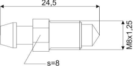 REMONTLUCHTINGSNIPPEL 0100 M8X1,25X24,5MM SW8 1ST