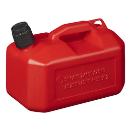 JERRYCAN KUNSTSTOF UN-GEKEURD ROOD 5 LITER LAAG MO