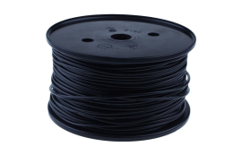 ENKELADERIGE KABEL PVC 0,75MM2 ZWART (1M-500/ROL)
