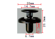 CLIP TOYOTA OE: 71741883, 9046707164 (10ST)