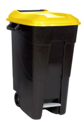 LEGE AFVAL CONTAINER 120L + PEDAAL GEEL (1ST)