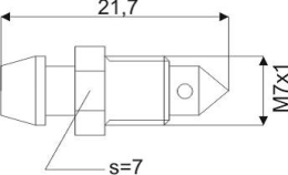 REMONTLUCHTINGSNIPPEL M7X1X21,7MM SW7 (1ST)