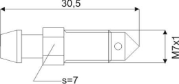 REMONTLUCHTINGSNIPPEL 0086 M7X1X30,5MM SW7 (1ST)