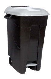 LEGE AFVAL CONTAINER 120L + PEDAAL GRIJS (1ST)