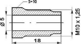 REMNIPPEL M10X1,25X18MM SW10 ø5MM (1ST)