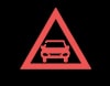 Waarschuwing naderend voertuig dashboard lampje