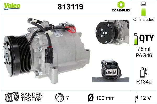 Compressor, airconditioning