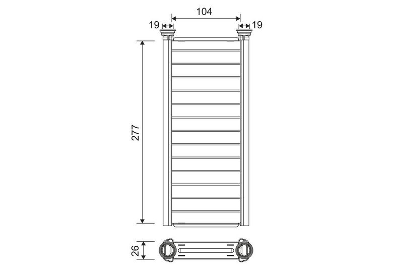 Kachelradiateur, interieurverwarming