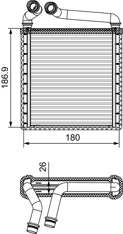 Kachelradiateur, interieurverwarming