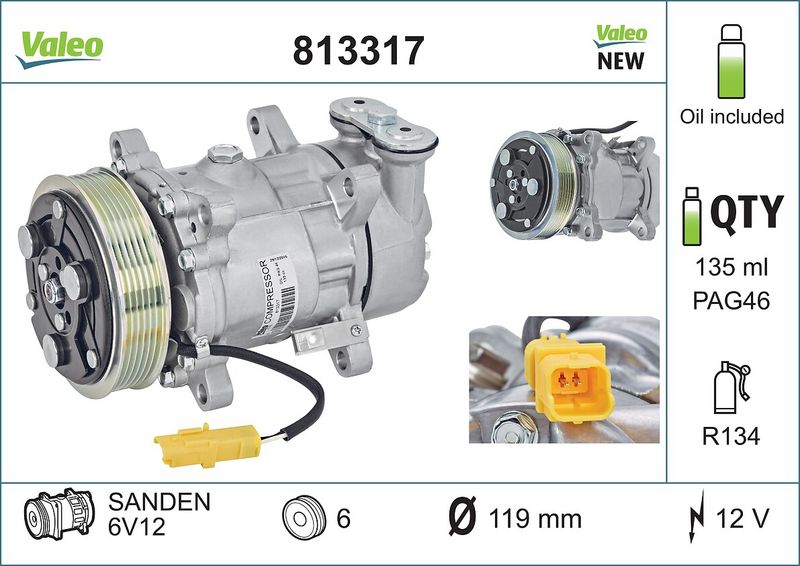 Compressor, airconditioning