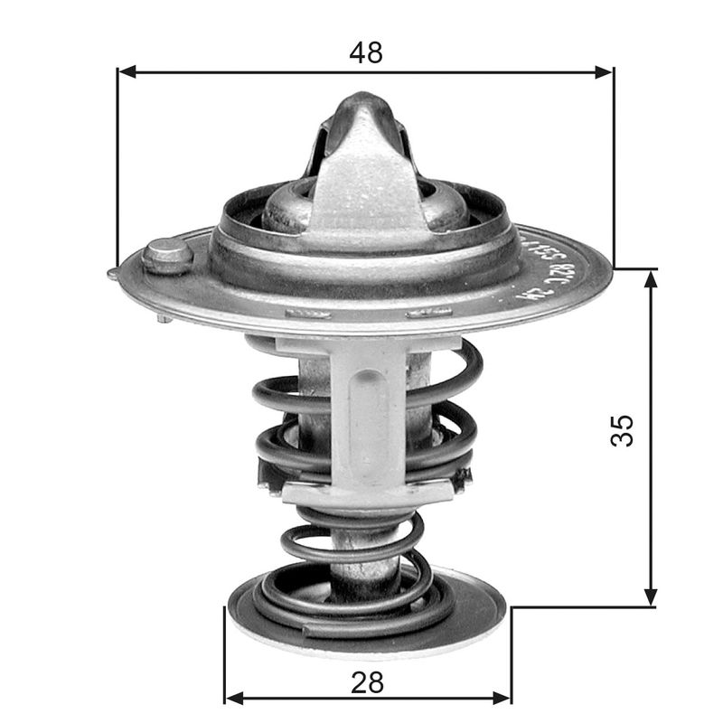 Thermostaat, koelvloeistof
