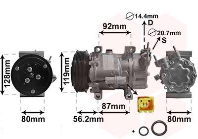 Compressor, airconditioning