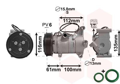 Compressor, airconditioning