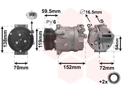 Compressor, airconditioning