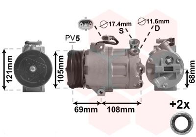 Compressor, airconditioning