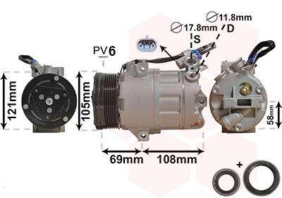 Compressor, airconditioning