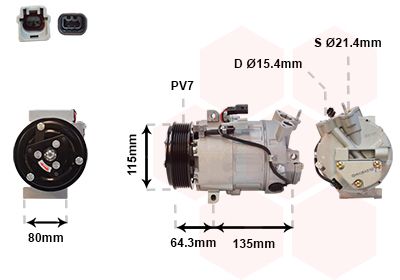 Compressor, airconditioning