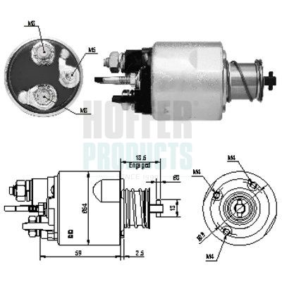 Magneetschakelaar, startmotor