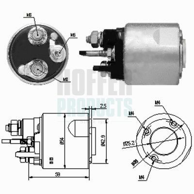 Magneetschakelaar, startmotor